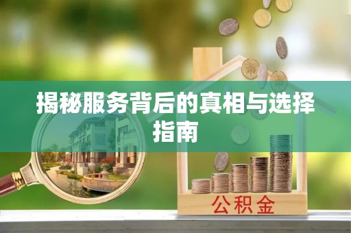 新会揭秘服务背后的真相与选择指南