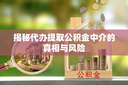 新会揭秘代办提取公积金中介的真相与风险
