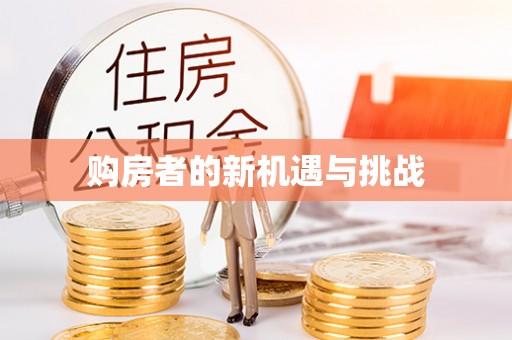 新会购房者的新机遇与挑战