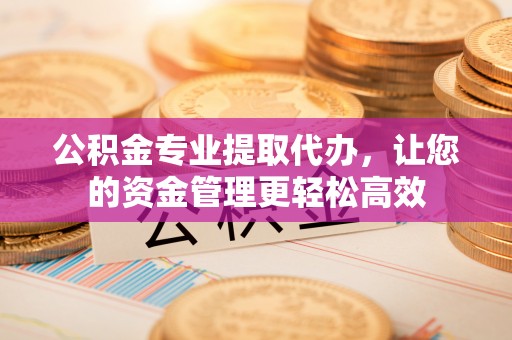 新会公积金专业提取代办，让您的资金管理更轻松高效