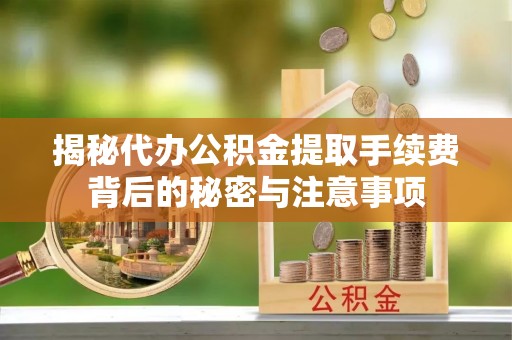 新会揭秘代办公积金提取手续费背后的秘密与注意事项