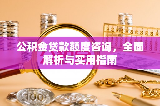 新会公积金贷款额度咨询，全面解析与实用指南