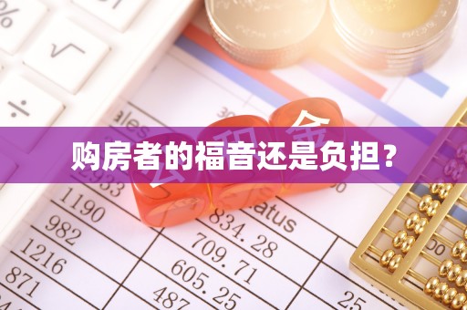 新会购房者的福音还是负担？