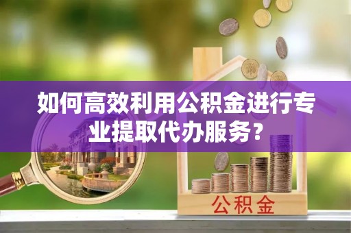 新会如何高效利用公积金进行专业提取代办服务？