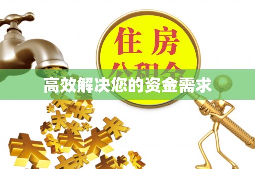 新会高效解决您的资金需求